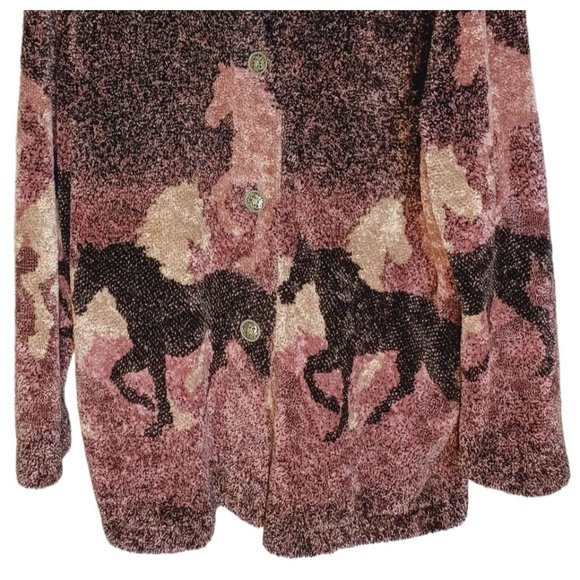 County Clothing Co. Vintage Size Large Purple Button Up Women's Sweater - Picture 3 of 6